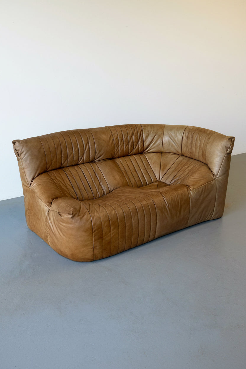 Canapé d’angle Aralia par Michel Ducaroy pour Ligne Roset en cuir