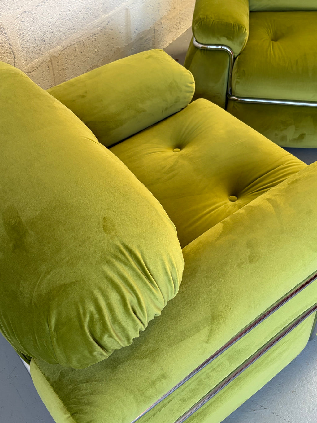 Paire de fauteuils italiens 1970 Adriano Piazzesi