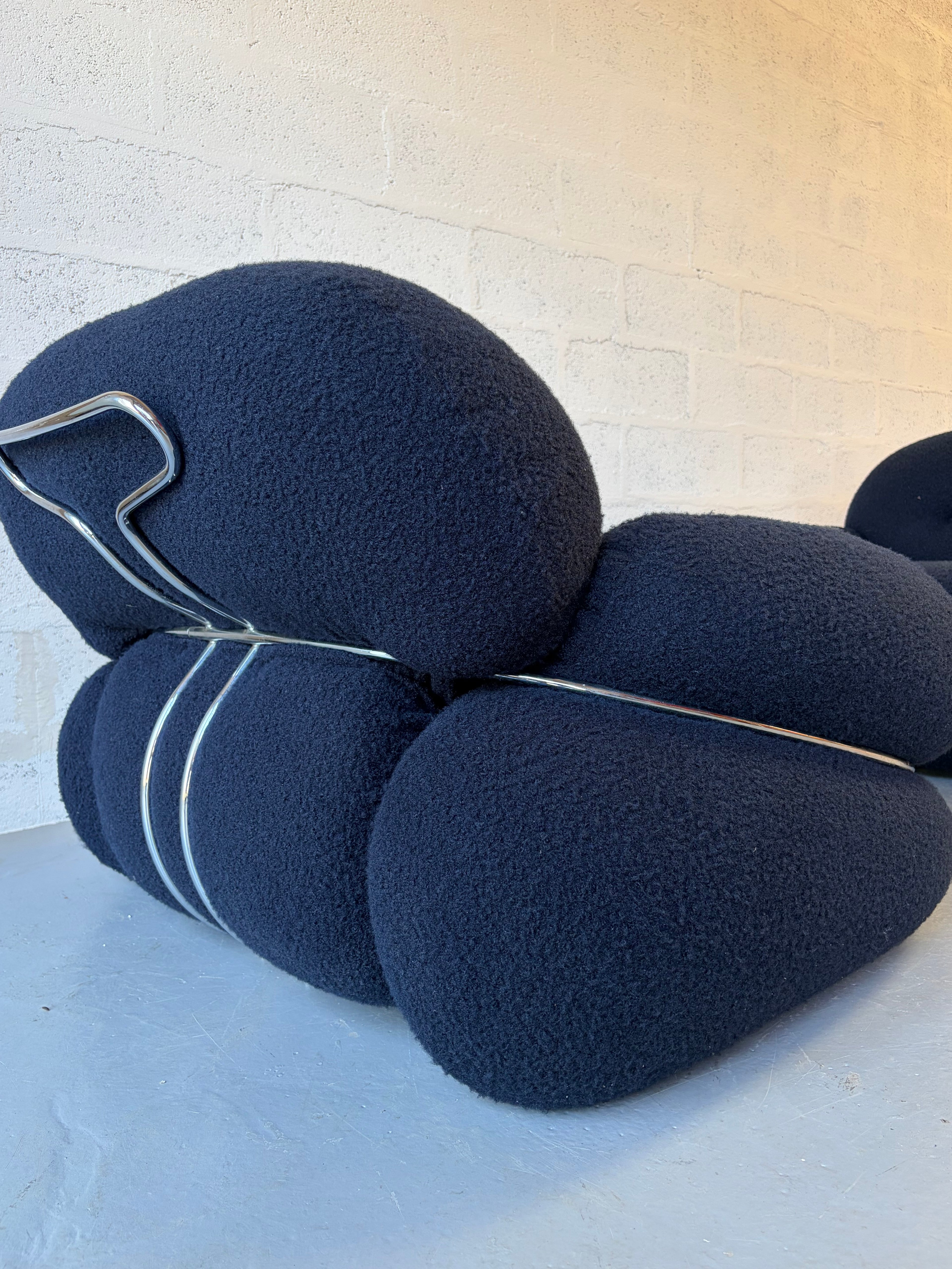 Paire de fauteuils modèle "Okay" italiens 1970 par Adriano Piazzesi