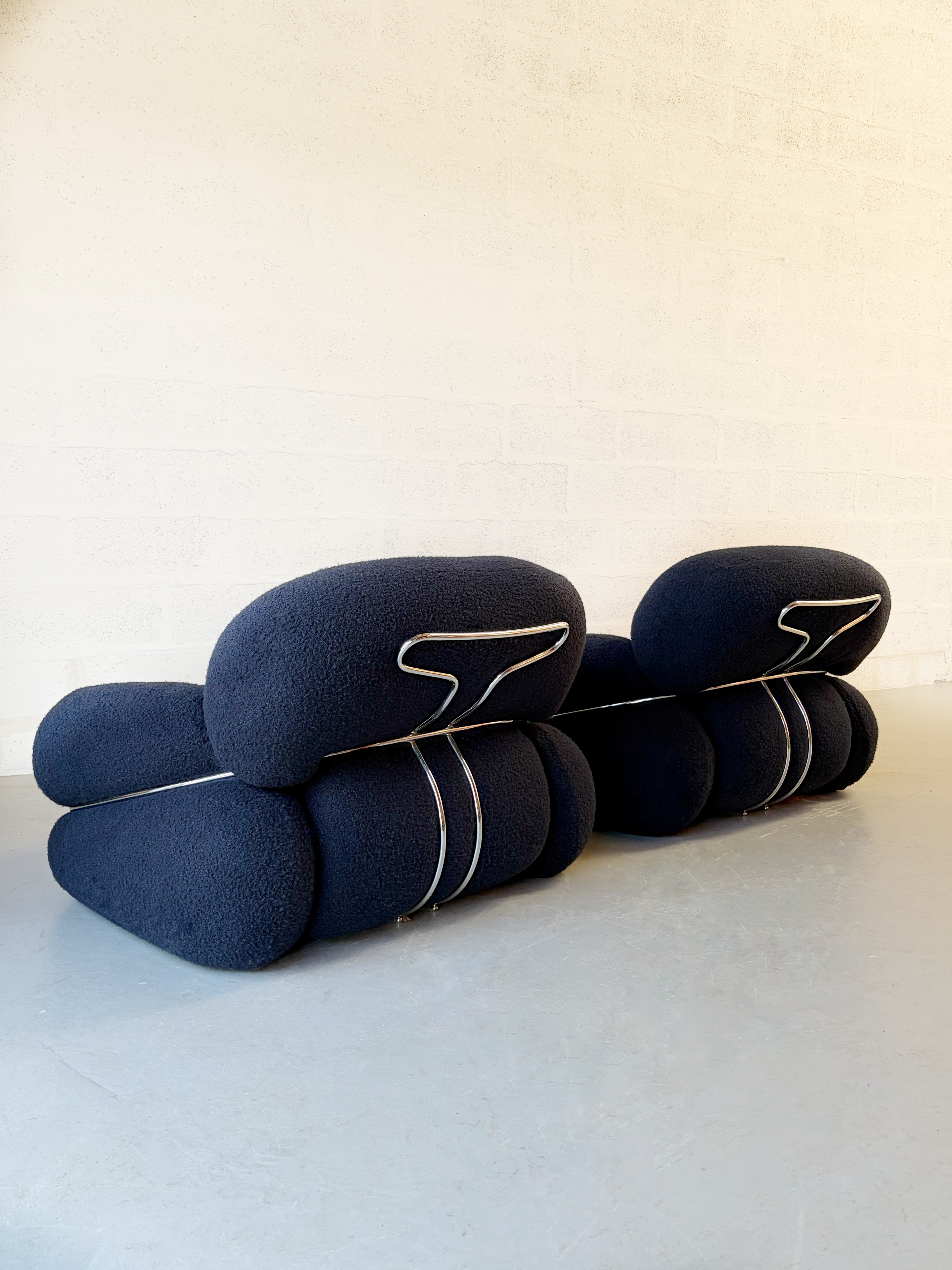 Paire de fauteuils modèle "Okay" italiens 1970 par Adriano Piazzesi